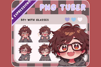 chibi pngtbuer anime pngtuber giftuber dicord emote anime avatar twitch emote