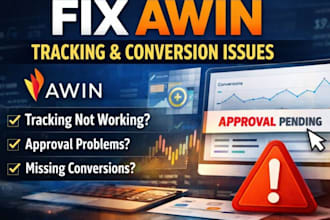 awin setup, fix awin tracking issues, approval problems and missing conversions