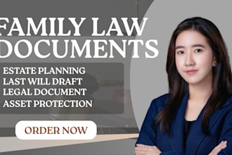 draft a legally sound will, living trust and estate plan documents