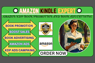 be your amazon KDP book promoter with ads, marketing and audience targeting