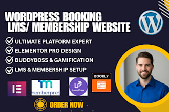 design redesign lms website learndash learnpress booking membership site bookly