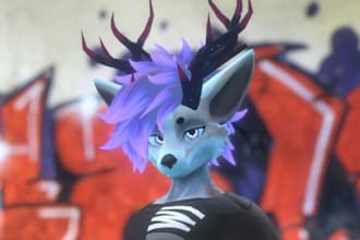 create custom vrchat avatar commission 3d vrc anime character furry nsfw avater