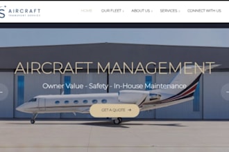 design wix aircraft charter website aircraft fleet aviation private jet website