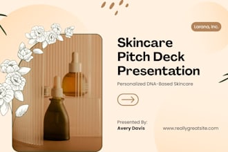 design startup skincare pitch deck cosmetic brand deck beauty clinic deck