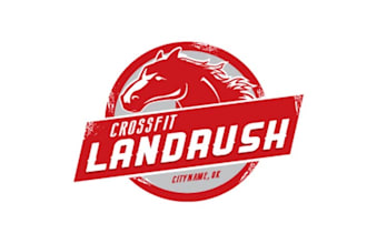 design animal powerful fitness cross fit logo