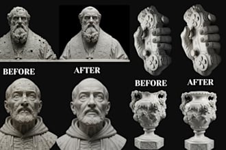 fix and repair stl files, modify 3d print files and 3d models for 3d printing