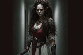 draw semi realistic art,illustration for you, fantasy horror