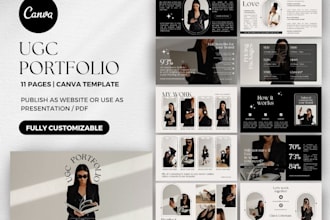 design ugc portfolio website in canva media kit canva ugc portfolio