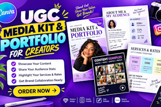 design ugc portfolio website in canva media kit canva ugc portfolio
