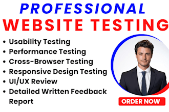 professionally test your website for bugs, usability and performance