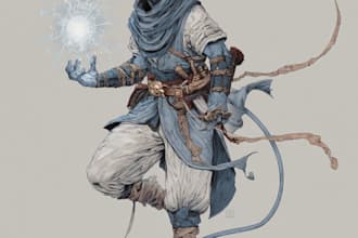 draw d and d character according to your requirements