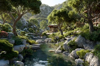 do realistic render for interior, architecture, gardens and landscape