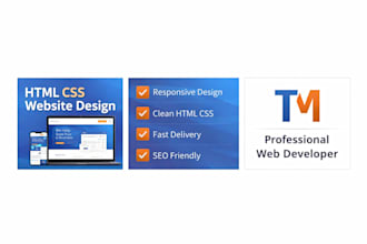 create responsive HTML CSS website design