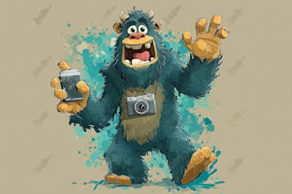 draw cartoon for character, monster, dragon