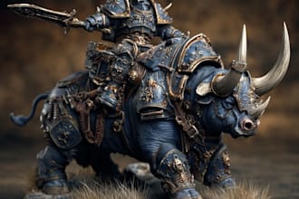 draw a warhammer 40k person and animal