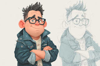 design a cartoon logo character