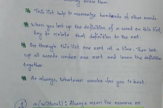 write everything with my excellent hand writing