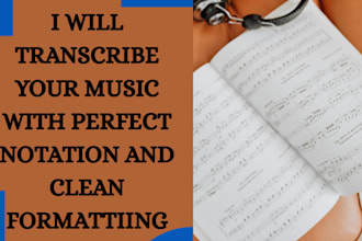 do expert music transcription to sheet music for any instrument