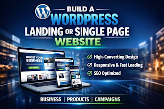build a wordpress landing or single page website