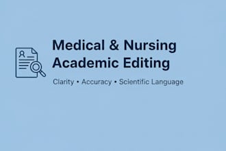 edit and proofread nursing and medical academic research
