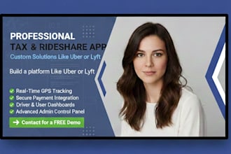 develop a custom taxi booking app, uber clone, and rideshare mobile app