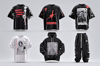 design a incredible streetwear clothing design or tshirt