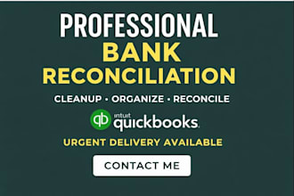 do bookeeping bank reconciliation in quickbooks online