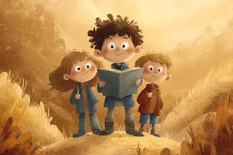 chrismas children book illustration holiday kids story
