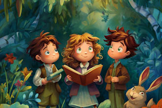 christmas children book illustration, bible illustration