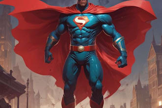 draw you a dc or marvel style comic book superhero