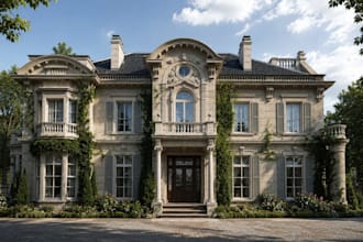 3d rendering architecture, interior, exterior design in sketchup