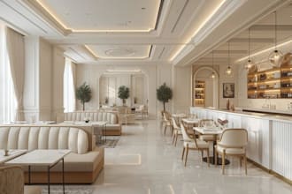 do interior design in sketchup, photorealistic 3d modeling, and rendering