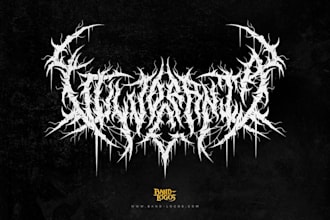 design a brutal black metal logo