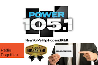 play your song on power 105,1 fm radio everyday for 30 days with royalties