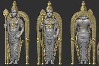 design high quality 3d statue models for 3d printing