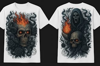 design horror dark art illustration for tshirt