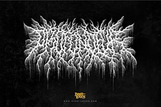 design an illegible black metal logo