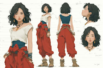draw character or reference sheet for your oc