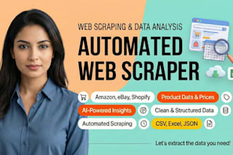 develop web scraping bot for automation of data collection with ai analysis