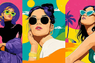 draw vector pop art illustration