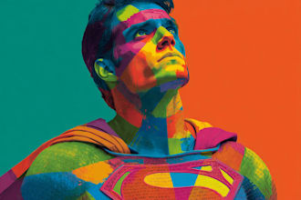 design an amazing superhero pop art