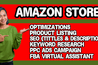 do amazon product listing, seo, keyword research and ppc ads campaign