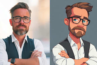 draw a cartoon illustration
