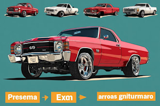 make amazing vector car portrait form your car