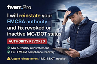 reinstate your fmcsa authority and fix revoked or inactive mc dot status