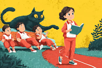 draw custom childrens book illustration