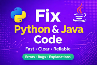 fix, debug or explain your python or java code