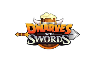make quality e sports board game logo dwarves with swords