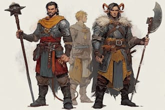 draw stylized dnd character art