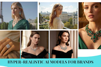 place your jewellery products on fully realistic model
